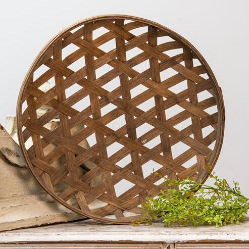round brown tobacco basket from One Cottage Way