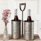 Galvainized Metal Wine Bottle Caddy from One Cottage Way Farmhouse Decor