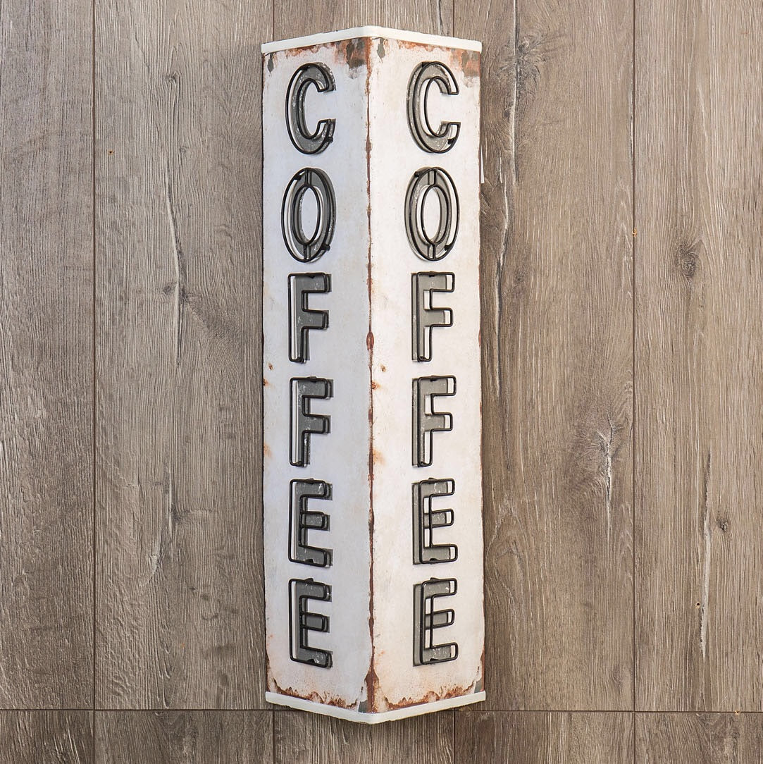 Vintage style coffee two sided marquee sign